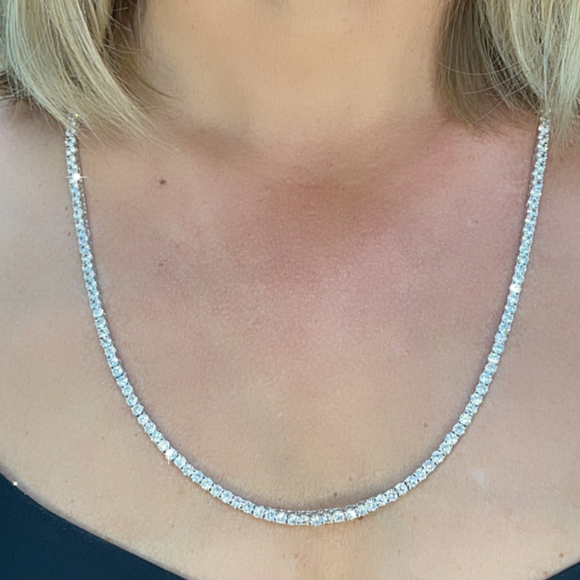 ANGELINA TENNIS NECKLACE-Necklace-Masi Jewelry-24”-Masi Jewelry