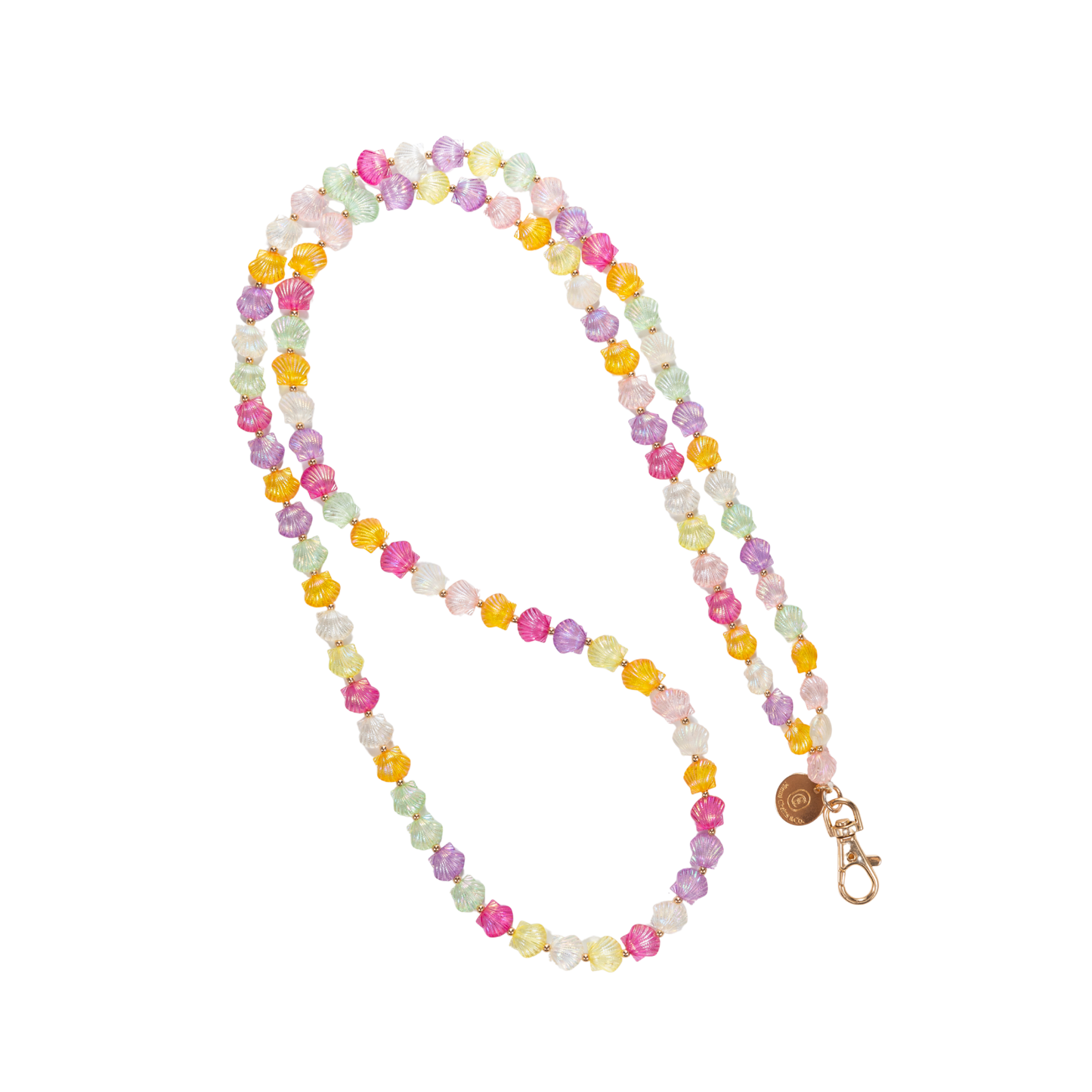 Pastel Shell Crossbody Phone Chain