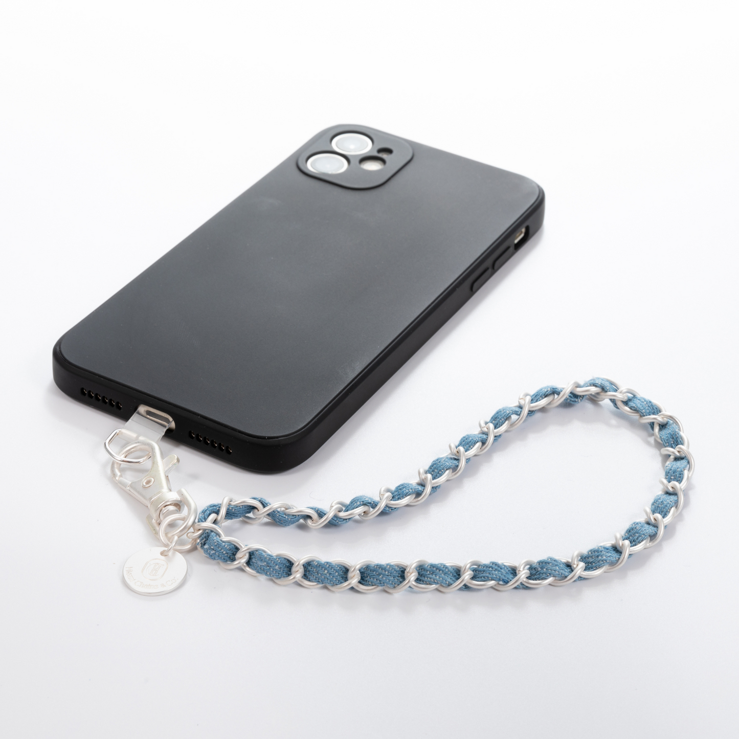 Denim Dream x Matte Silver Phone Wrislet