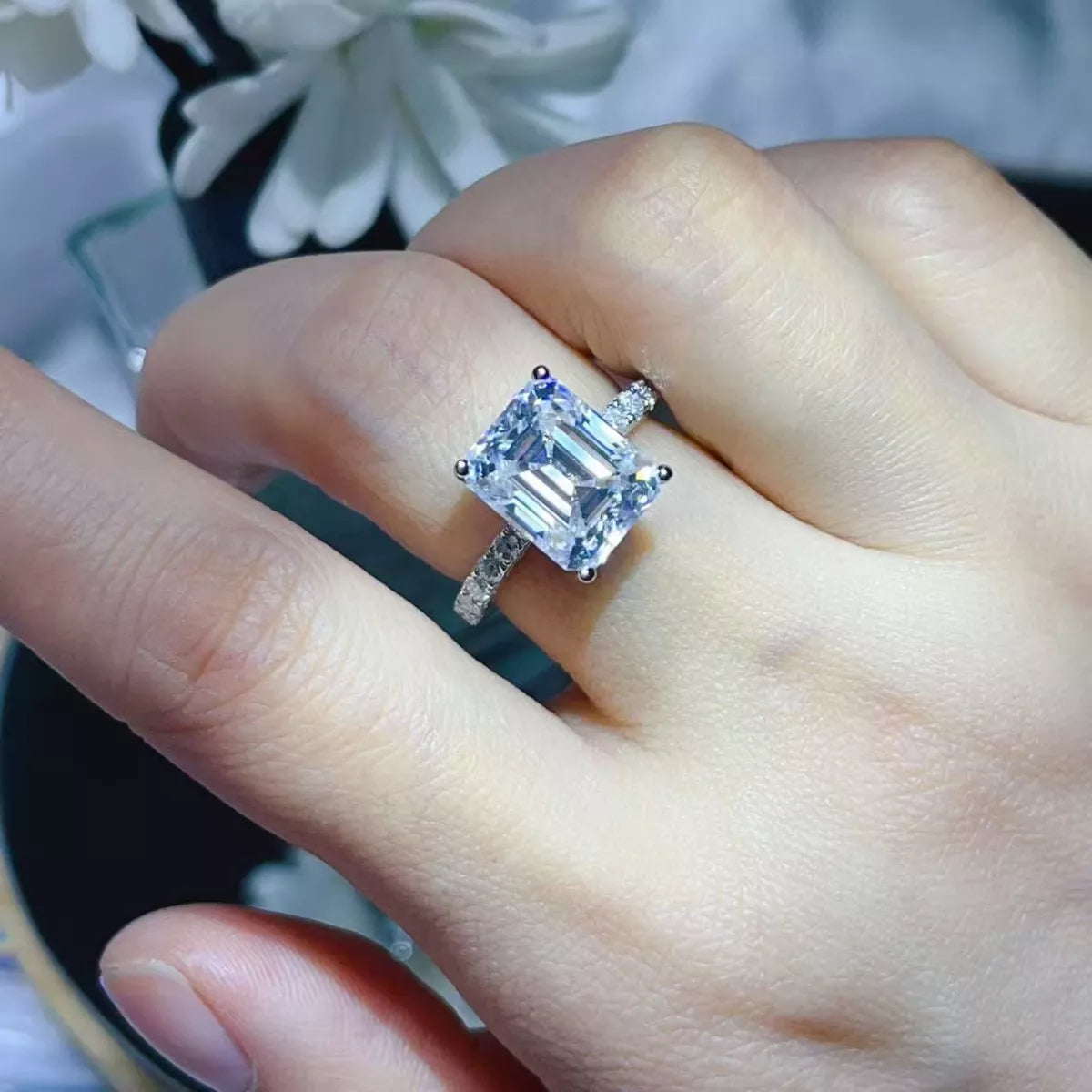 5 Carat Moissanite 925 Sterling Silver Ring