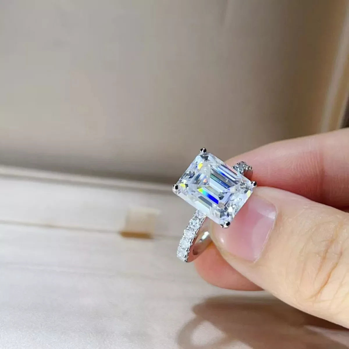 5 Carat Moissanite 925 Sterling Silver Ring