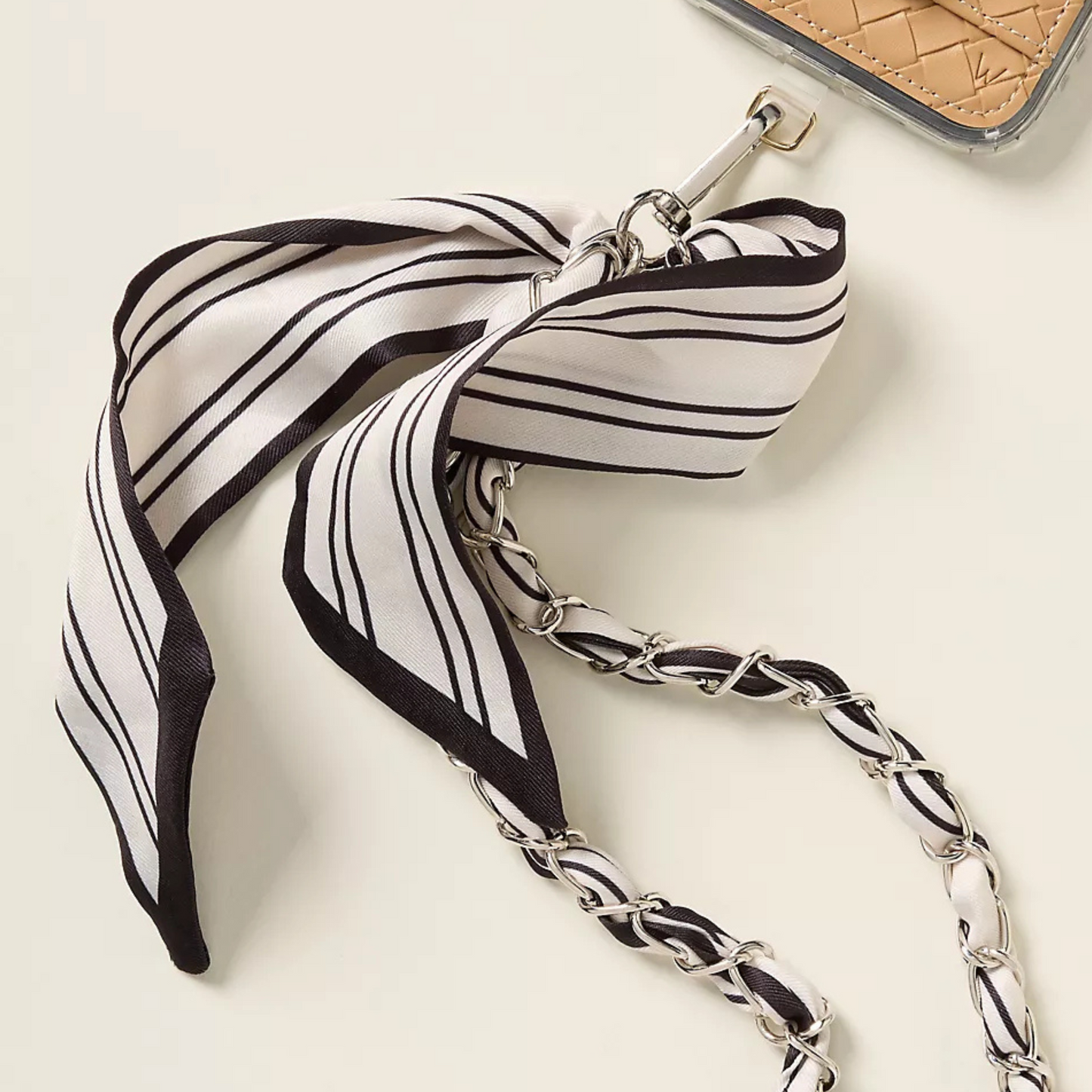 Black Tie Palms Crossbody Phone Chain