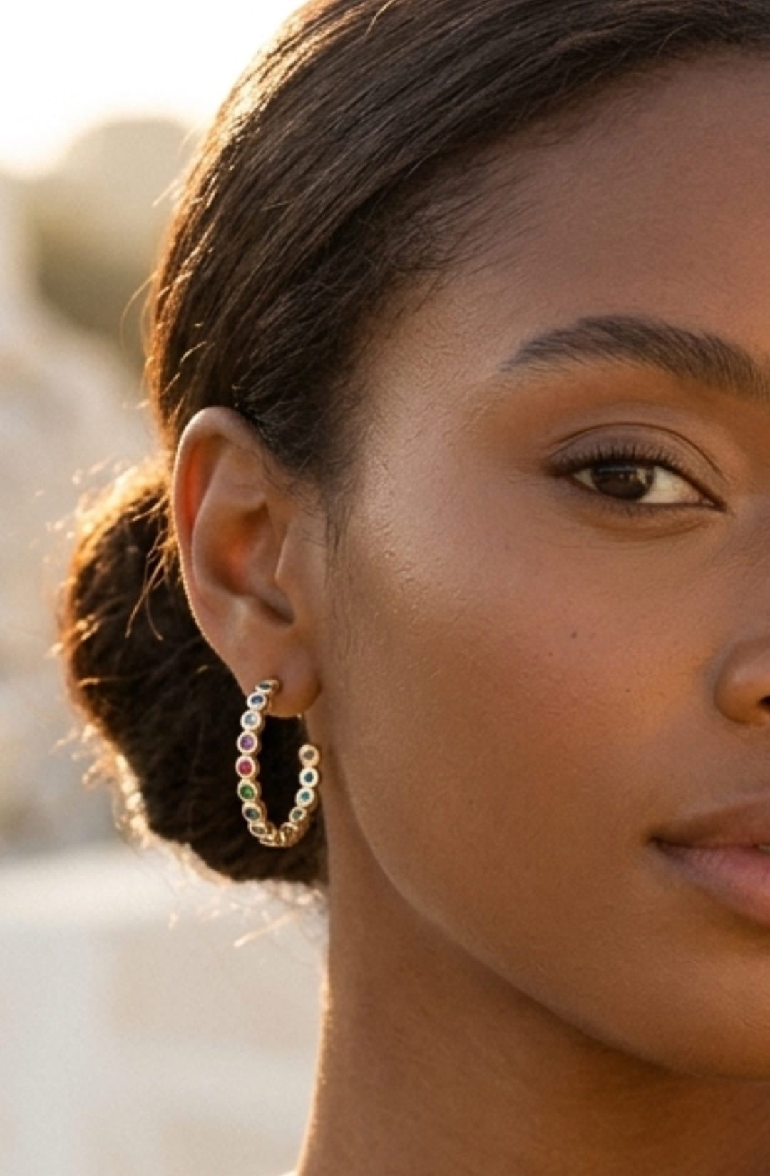 ON THE LIST Multi Colored Hoops