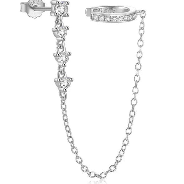CHAIN STUD CUFF-STUD AND CUFF-Masi Jewelry-Silver-Masi Jewelry