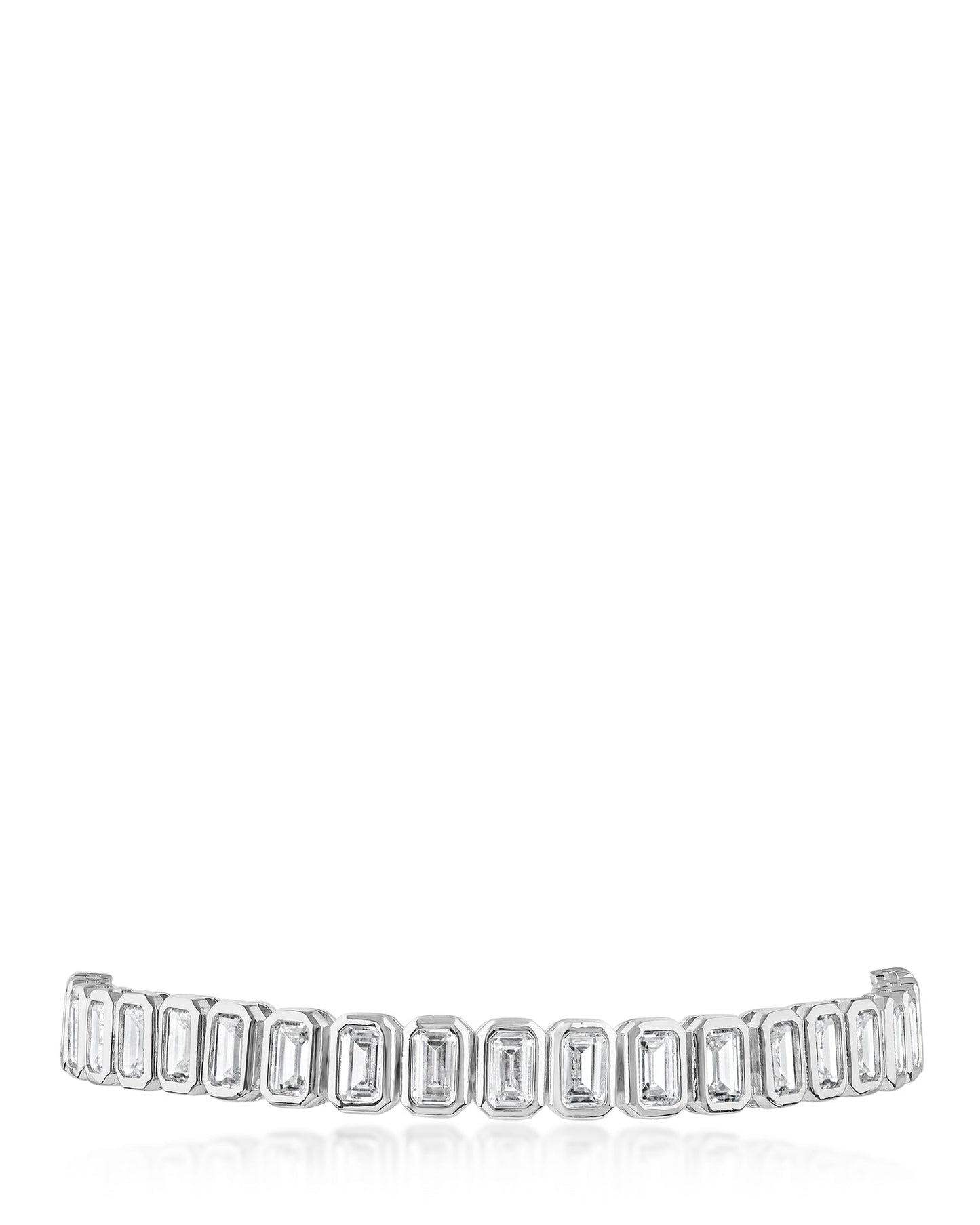 Emerald CZ Bezel Set Tennis Bracelet