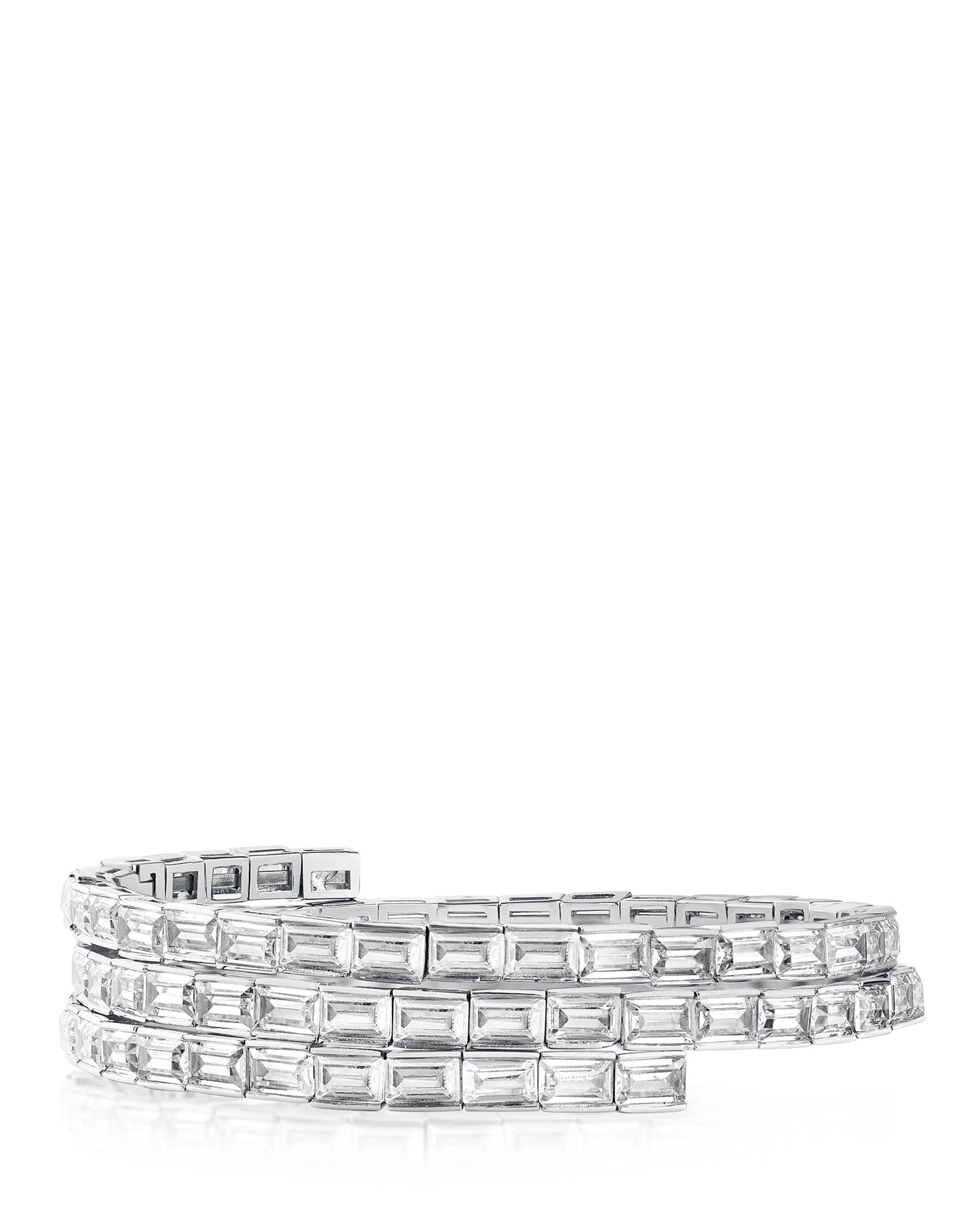 Baguette CZ Wrap Bracelet