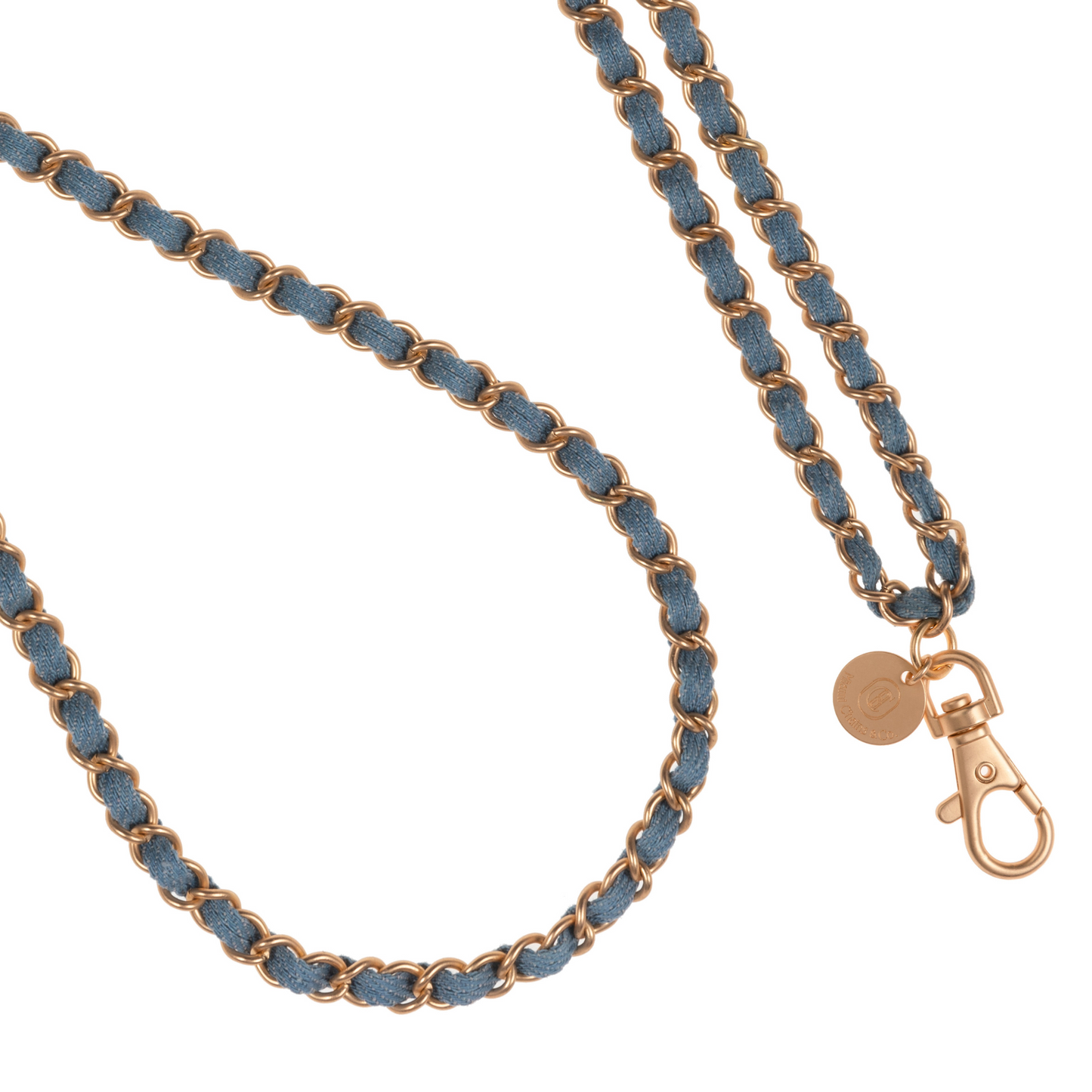 Denim Dream x Matte Gold Crossbody Phone Chain