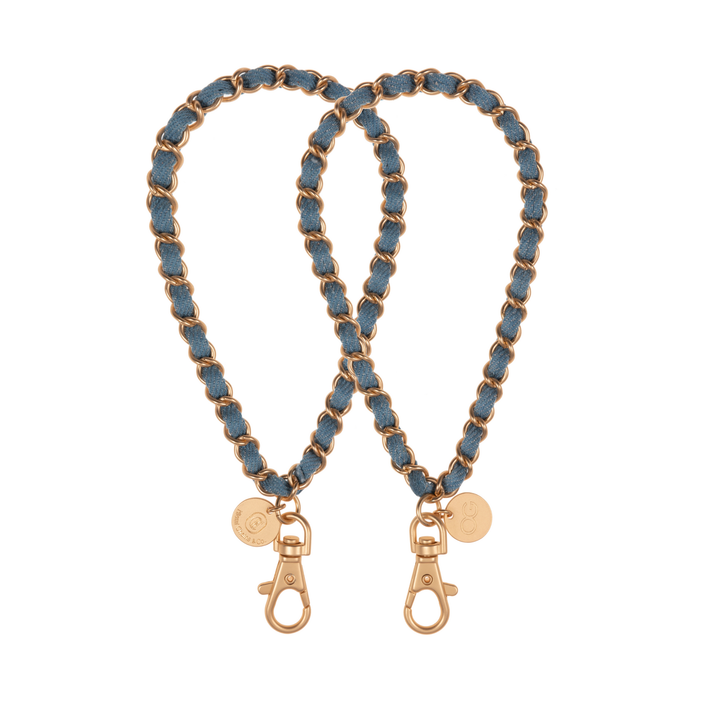 Denim Dream x Matte Gold Phone Wristlet