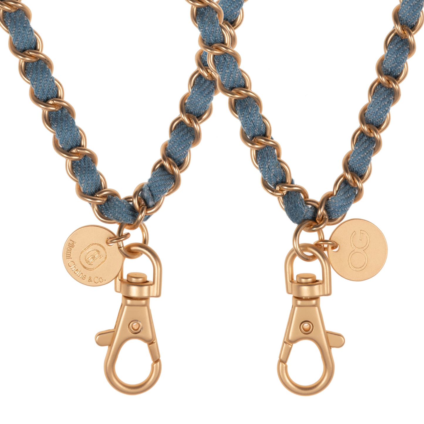 Denim Dream x Matte Gold Phone Wristlet