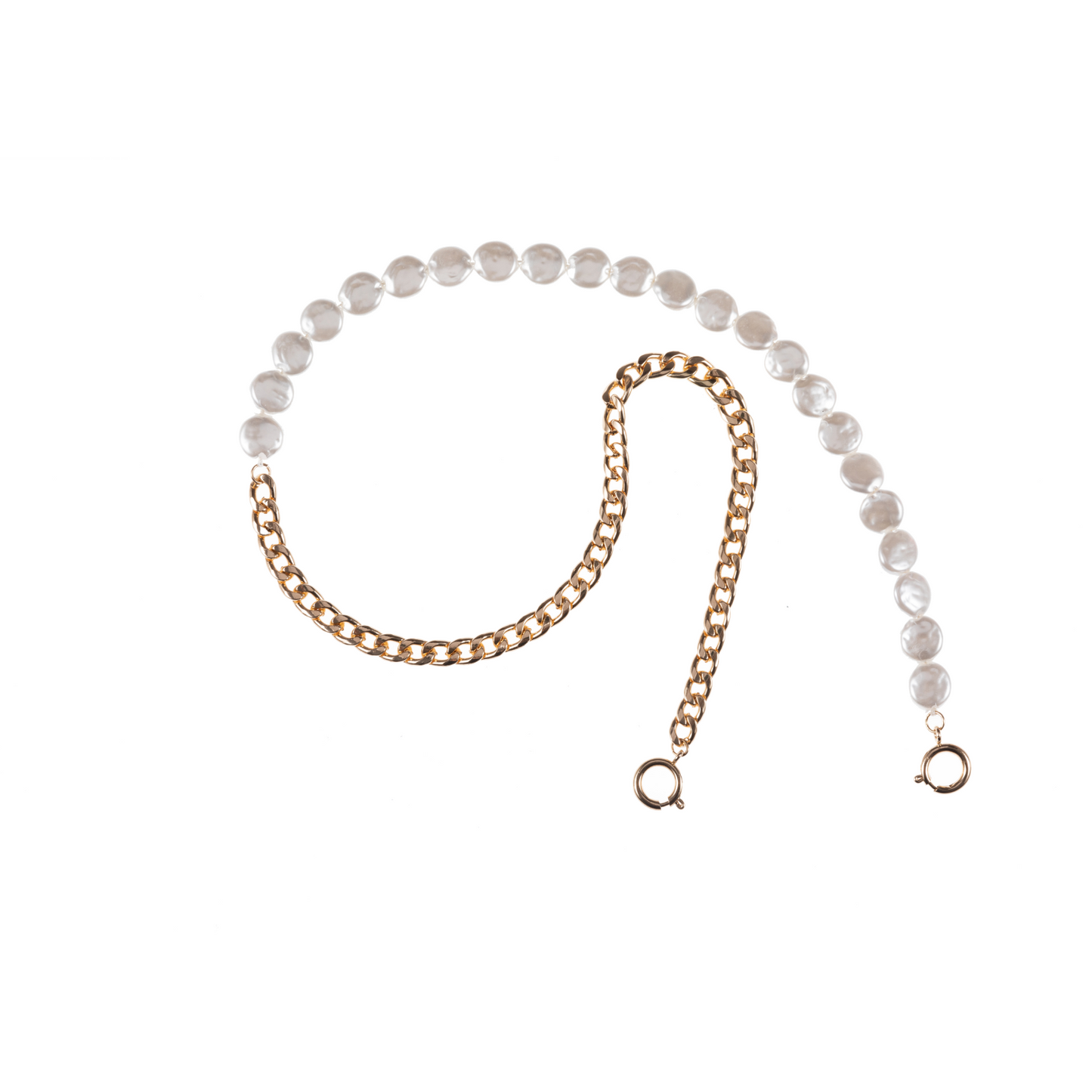Power Pearls Gold Cuban Link Chain