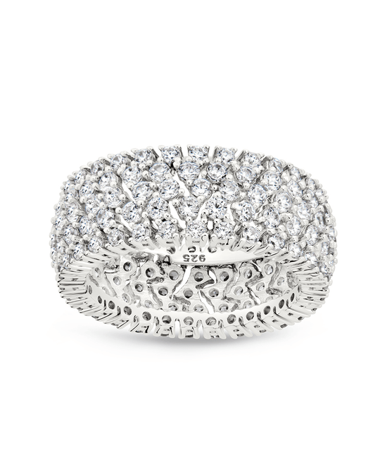 Sterling Silver Yvonne CZ Stacking Ring