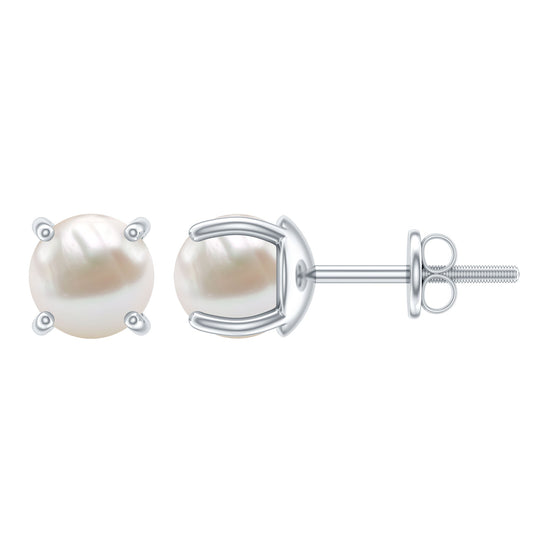 4 Carat Handpicked Freshwater Pearl Stud Earrings with Screw Back
