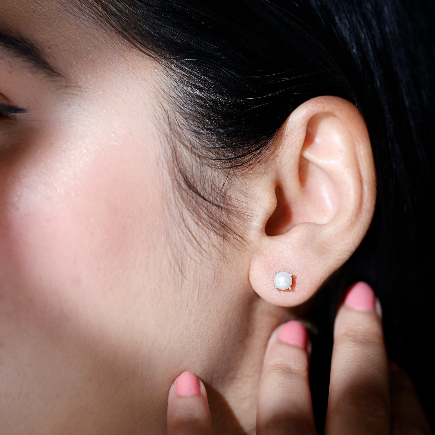 4 Carat Handpicked Freshwater Pearl Stud Earrings with Screw Back