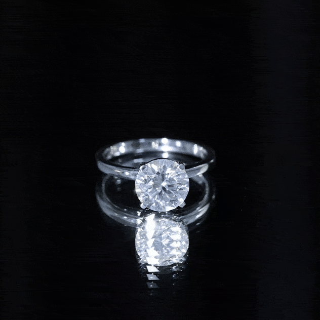 2 Carat Lab Grown Diamond Classic Engagement Ring in Silver