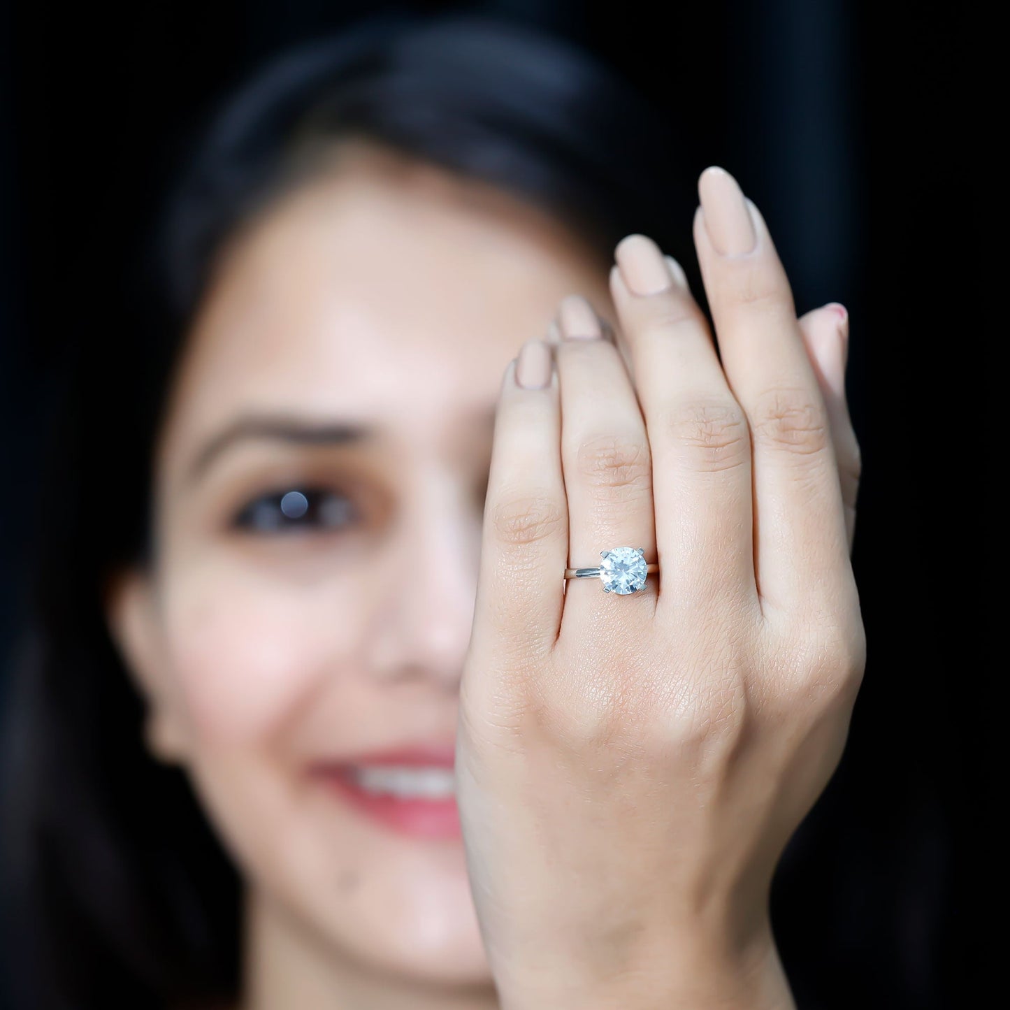 2 Carat Lab Grown Diamond Classic Engagement Ring in Silver