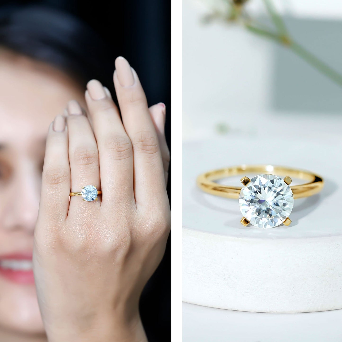 2 Carat Lab Grown Diamond Classic Engagement Ring in Silver