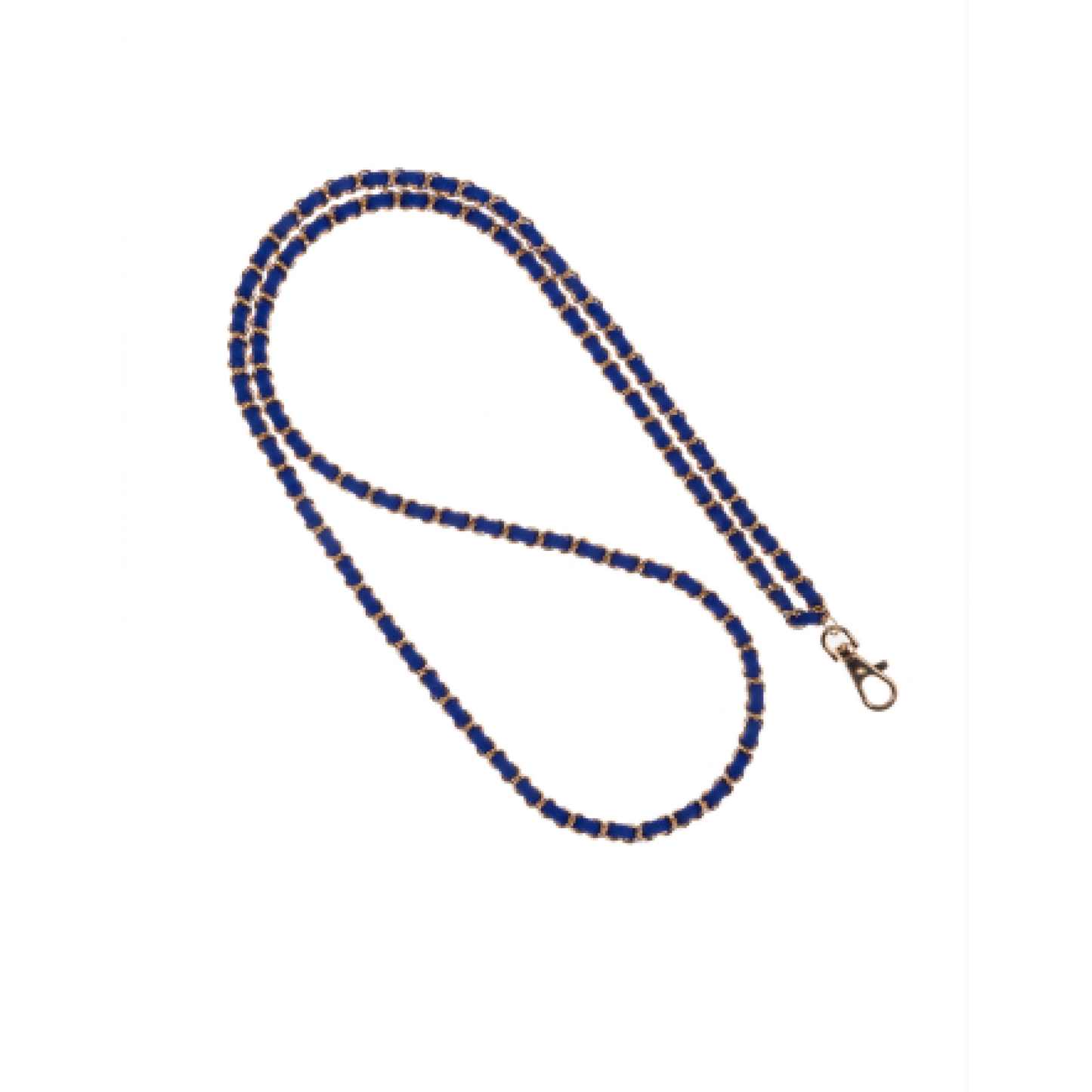 Royal Blue + Gold Crossbody Phone Chain