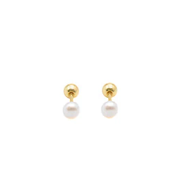 INDY PEARL BALL BACK STUDS-EARRINGS-Masi Jewelry-4mm-Masi Jewelry