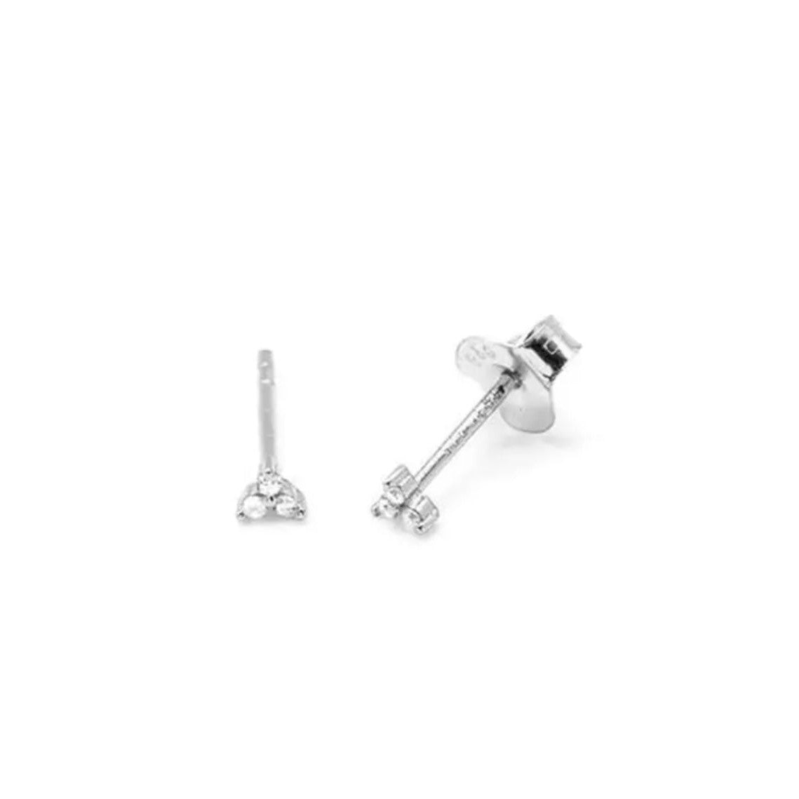 INDY TRI STUD-earring-Masi Jewelry-SILVER-Masi Jewelry